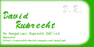 david ruprecht business card